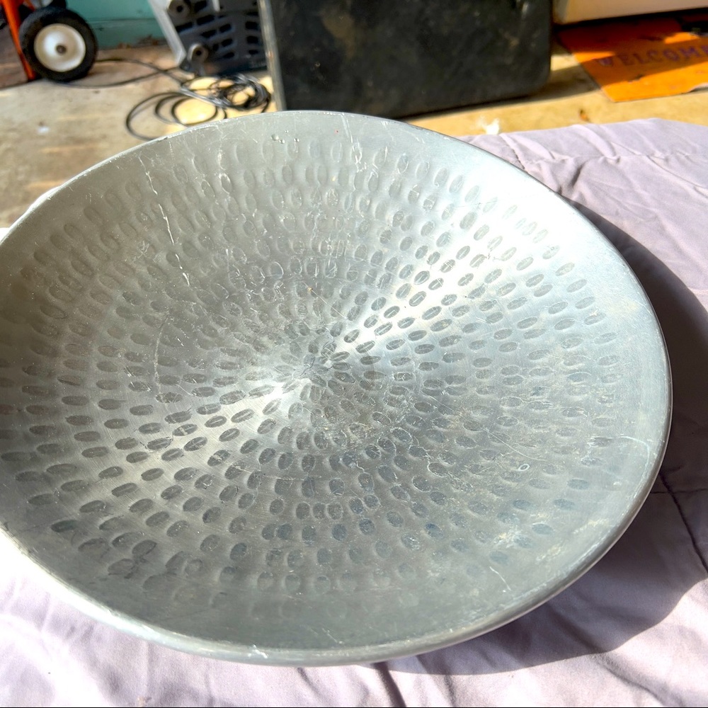 Cake stand and silver platter. $15 for both. - Picture 1 of 4
